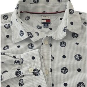 Disney x Tommy Hilfiger Boys Button Down Shirt Mickey Mouse Striped L (16/18)‎